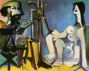 L’artiste et son modèle 1926 cubiste Pablo Picasso Peinture à l'huile